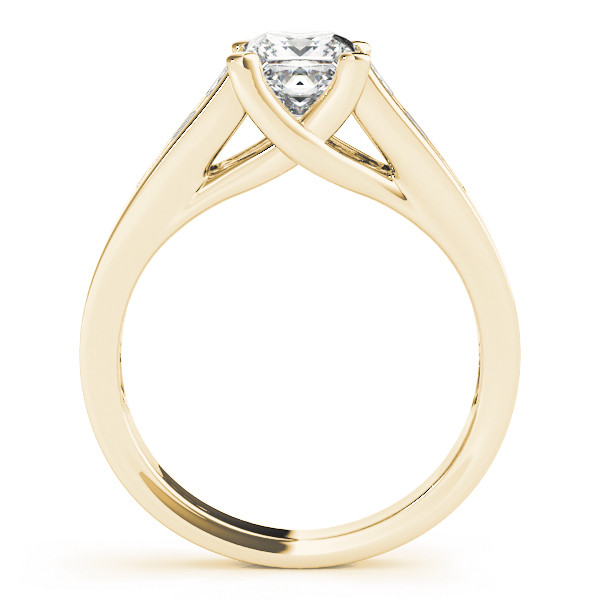 42159-Yellow-1 Trellis Engagement Ring, Side Stone Style, Square Shape, in Yellow Gold - 82075