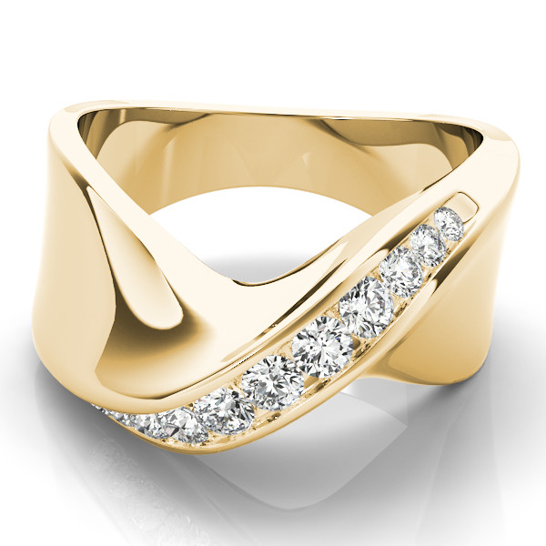 42263-Yellow-2 Diamond Fashion Ring, in Yellow Gold - 82322