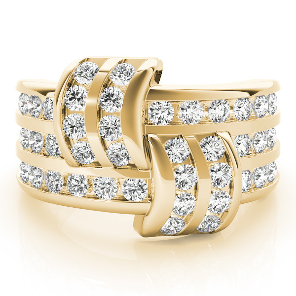 42267-Yellow-2 Diamond Fashion Ring, in Yellow Gold - 82329