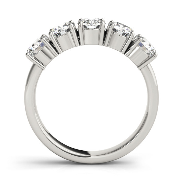 42387-White-1 Prong Set Wedding Ring, in Platinum - 82442