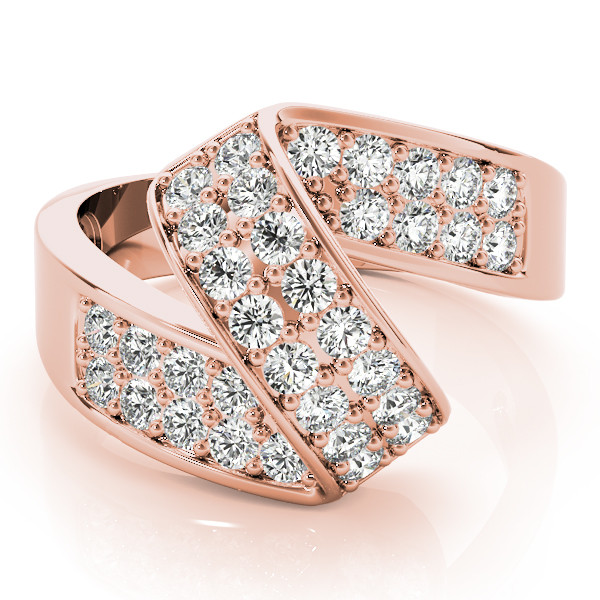 42414-Pink-2 Diamond Fashion Band, in Rose Gold - 82486