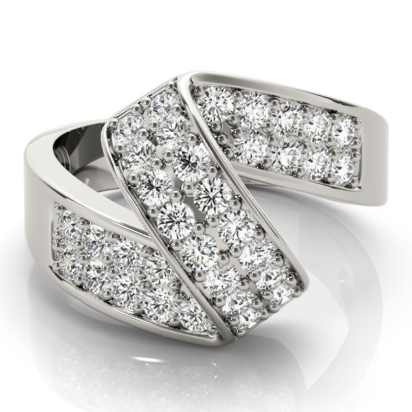 42414-White-2 Diamond Fashion Band, in Platinum - 82486