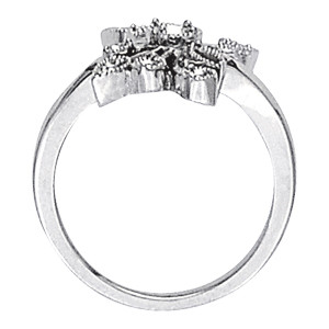 42625-White-1 Right Hand Fashion Ring, Round Shape, in Platinum - 82702