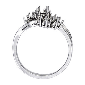 42637-White-1 Right Hand Fashion Ring, Round Shape, in Platinum - 82718