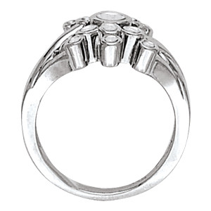 42640-White-1 Right Hand Fashion Ring, Round Shape, in Platinum - 82726