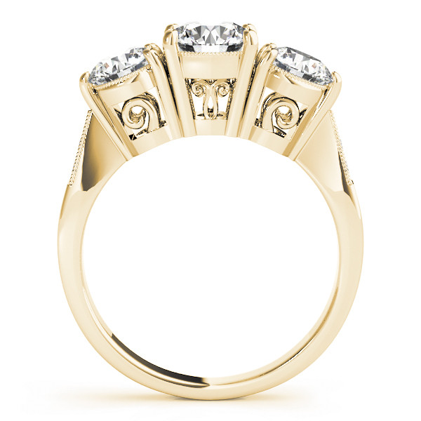 42649-Yellow-1 Three Stone Engagement Ring, Round Shape, in Yellow Gold - 82739
