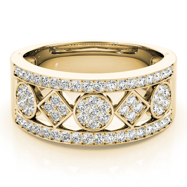 42750-Yellow-2 Diamond Fashion Ring, in Yellow Gold - 82802