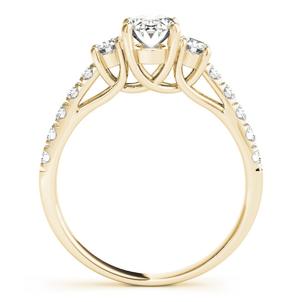 43029-Yellow-1 Three Stone Engagement Ring, Oval Shape, in Yellow Gold - 82941