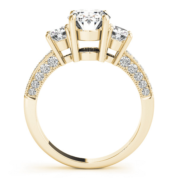 43032-Yellow-1 Three Stone Engagement Ring, Oval Shape, in Yellow Gold - 82944