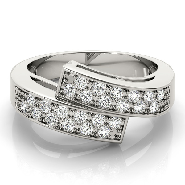 43361-White-2 Diamond Fashion Band, in Platinum - 83372