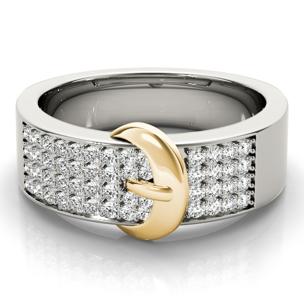43641-Yellow-2 Diamond Fashion Band, in Yellow Gold - 83541