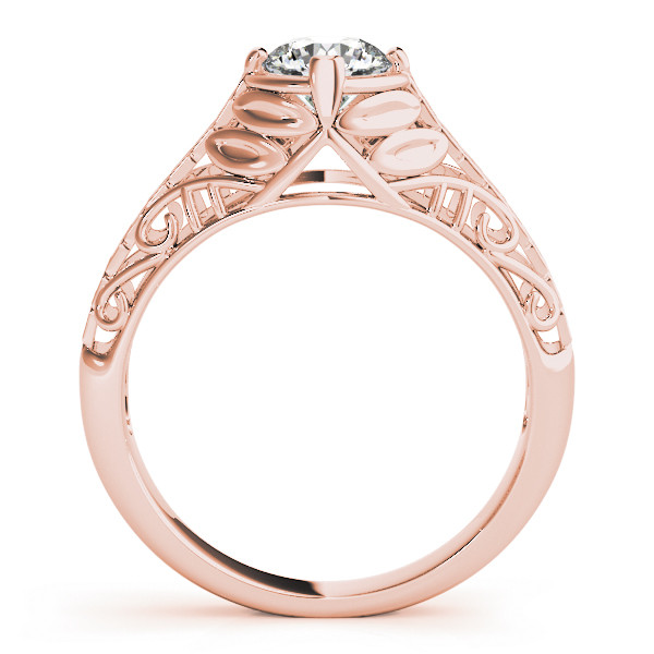 43909-Pink-1 Antique Engagement Ring, Vintage Style, Shape, in Rose Gold - 83787