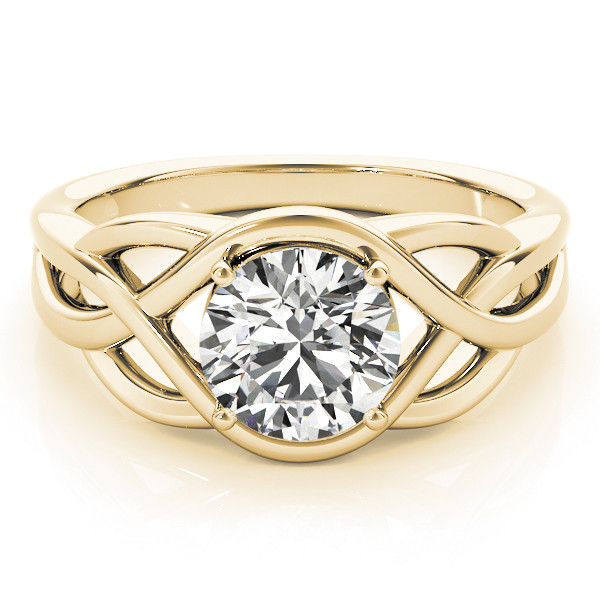 43915-Yellow-2 Solitaire Engagement Ring, Round Shape, in Yellow Gold - 83797