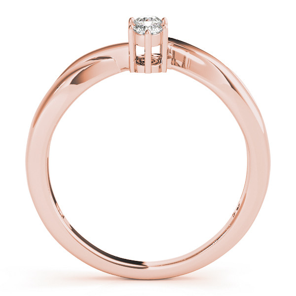 44070-Pink-1 Three Stone Engagement Ring, Round Shape, in Rose Gold - 83996
