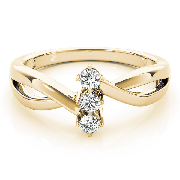 44070-Yellow-2 Three Stone Engagement Ring, Round Shape, in Yellow Gold - 83996