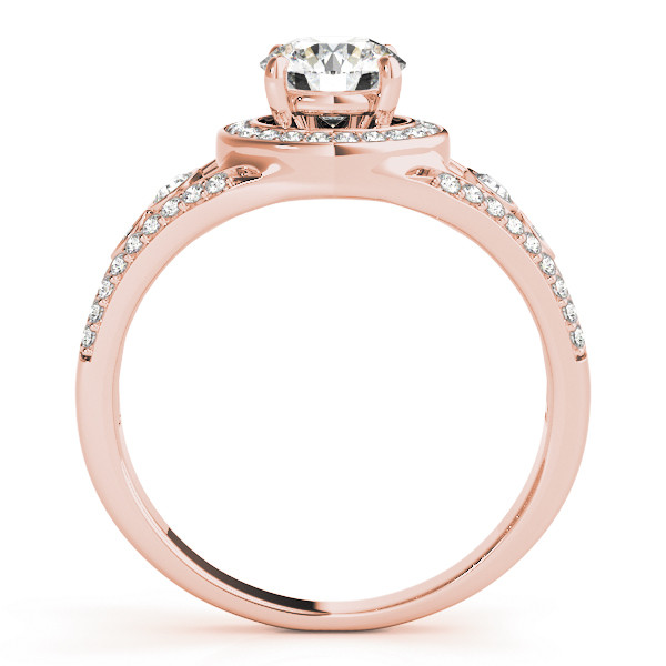44145-Pink-1 Halo Engagement Ring, Round Shape, in Rose Gold - 84058