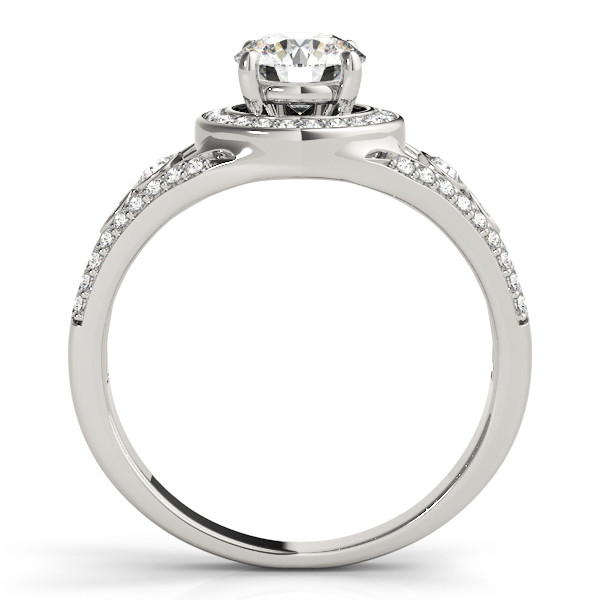 44145-White-1 Halo Engagement Ring, Round Shape, in Platinum - 84058
