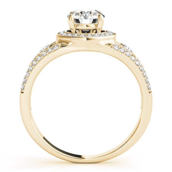 44145-Yellow-1 Halo Engagement Ring, Round Shape, in Yellow Gold - 84058