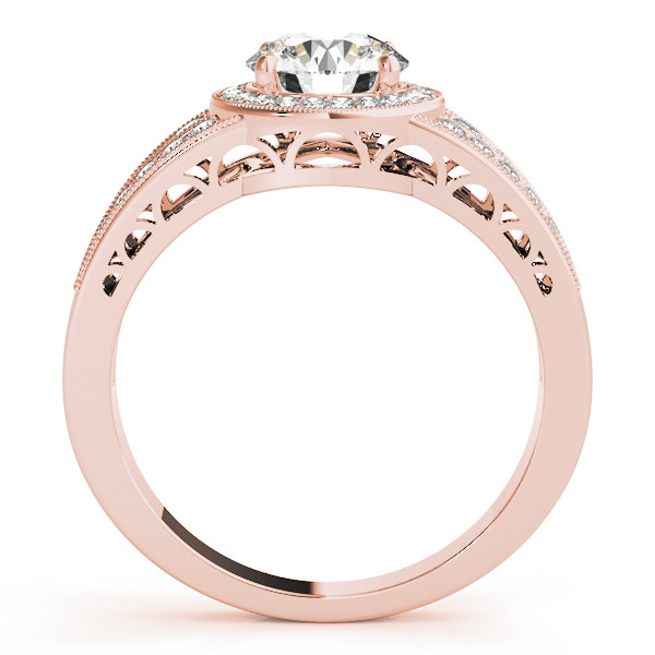 44146-Pink-1 Halo Engagement Ring, Round Shape, in Rose Gold - 84059