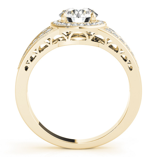 44146-Yellow-1 Halo Engagement Ring, Round Shape, in Yellow Gold - 84059