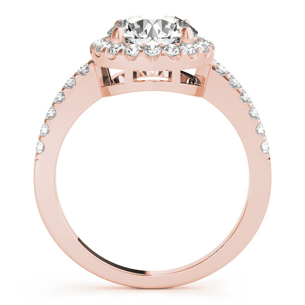 44149-Pink-1 Halo Engagement Ring, Round Shape, in Rose Gold - 84062