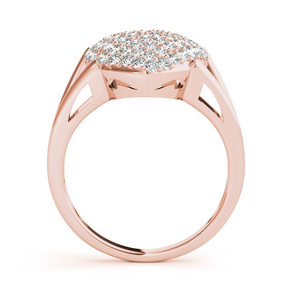 44179-Pink-1 Cluster Fashion Ring, in Rose Gold - 84095