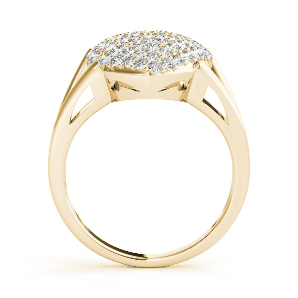 44179-Yellow-1 Cluster Fashion Ring, in Yellow Gold - 84095