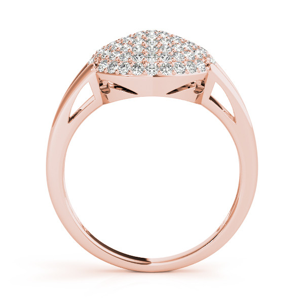 44180-Pink-1 Cluster Fashion Ring, in Rose Gold - 84096