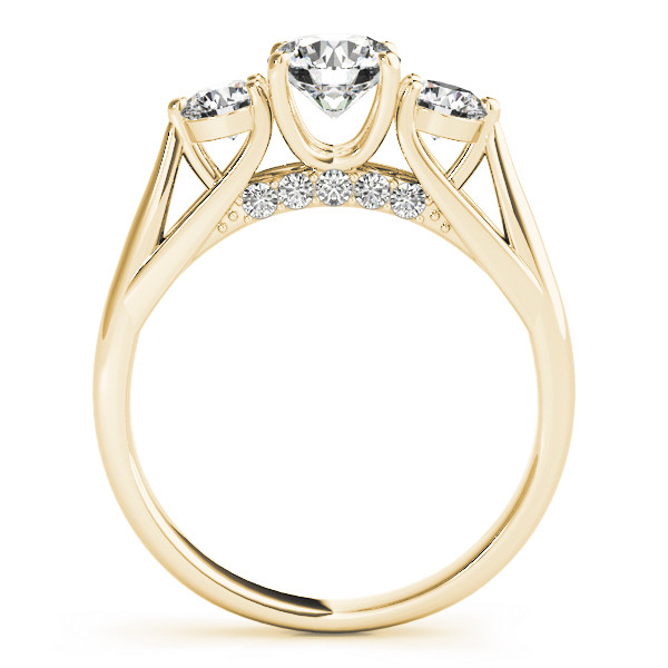 44208-Yellow-1 Three Stone Engagement Ring, Round Shape, in Yellow Gold - 84124