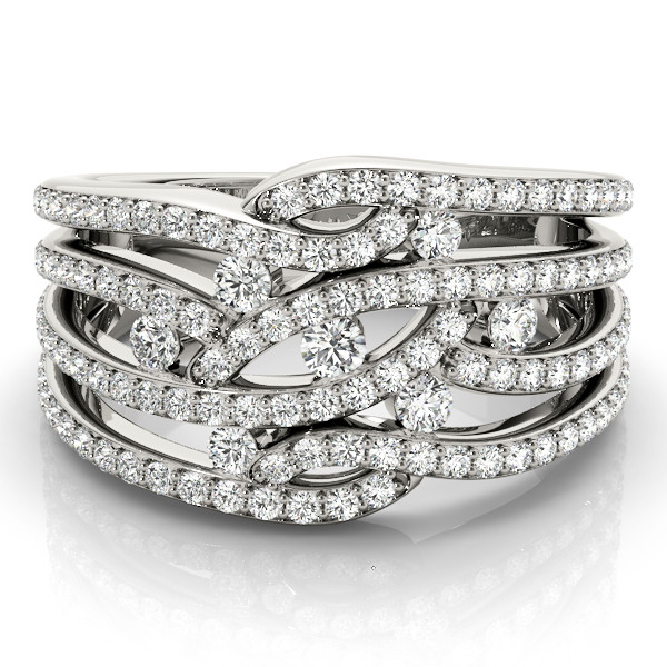 44213-White-2 Diamond Fashion Ring, in Platinum - 84129