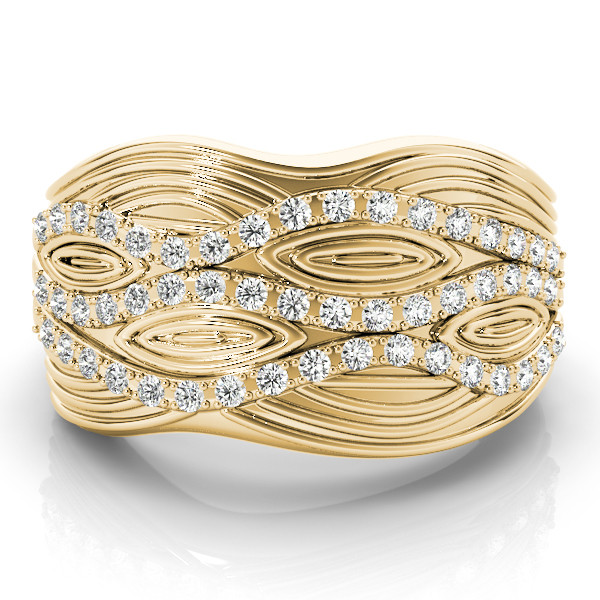 44239-Yellow-2 Diamond Fashion Ring, in Yellow Gold - 84156