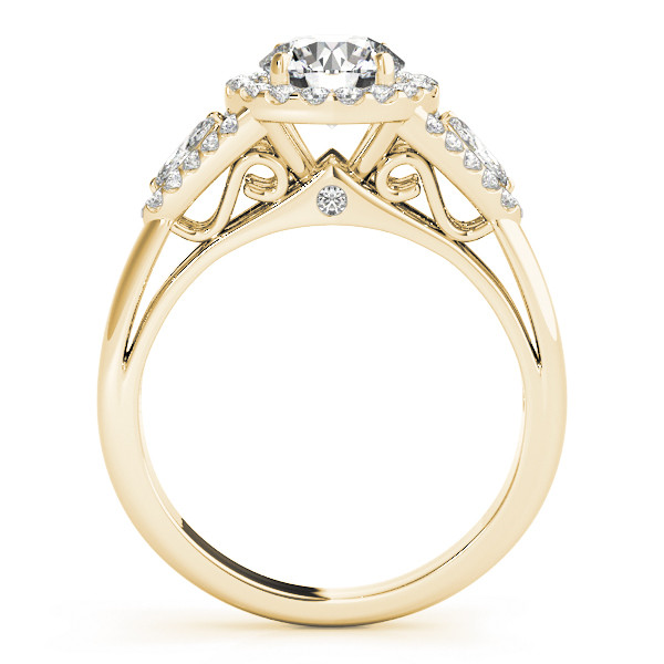 44395-Yellow-1 Halo Engagement Ring, Round Shape, in Yellow Gold - 84334