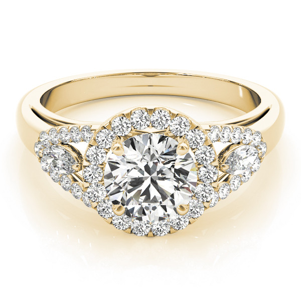 44395-Yellow-2 Halo Engagement Ring, Round Shape, in Yellow Gold - 84334