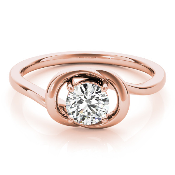 44403-Pink-2 Love Knot Fashion Ring, in Rose Gold - 84340