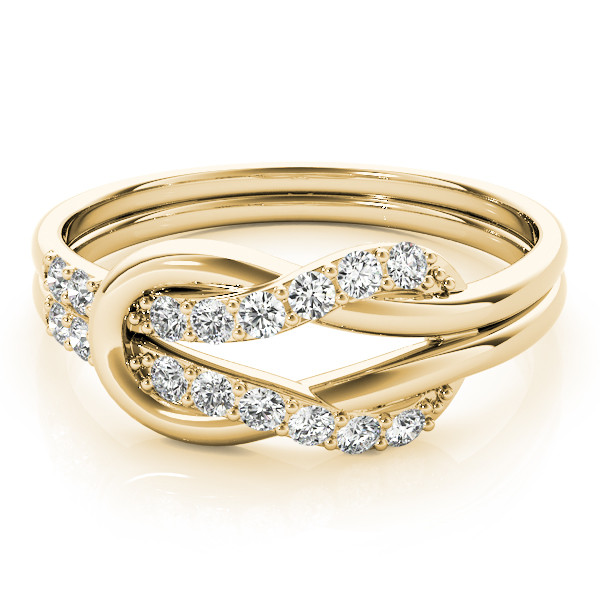 44410-Yellow-2 Love Knot Fashion Ring, in Yellow Gold - 84346