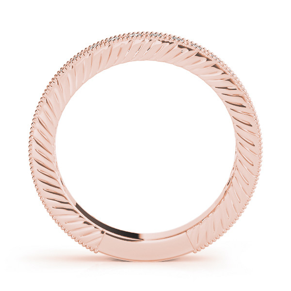 44725-Pink-1 Channel Set Wedding Ring, in Rose Gold - 84472