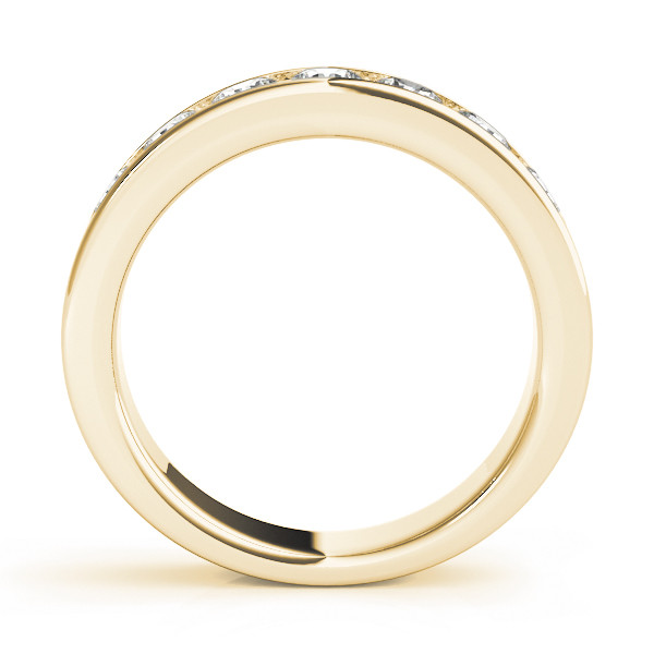 45730-Yellow-1 Channel Set Wedding Ring, in Yellow Gold - F1314