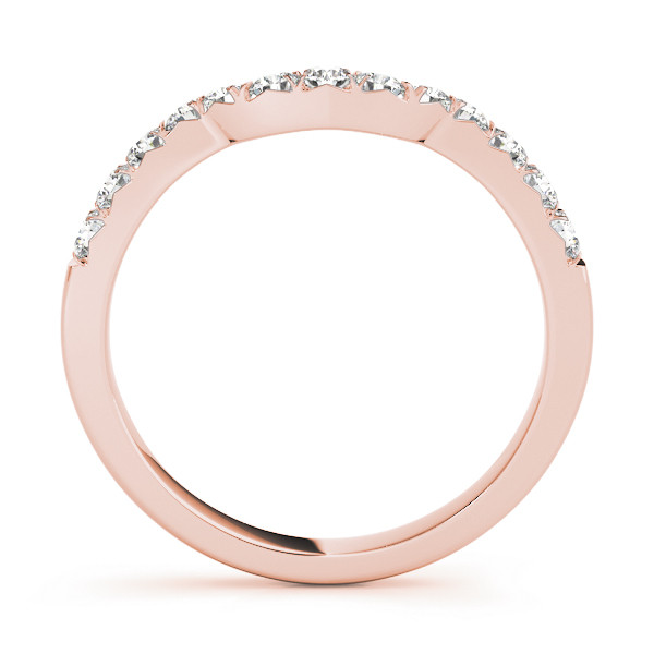 49494-Pink-1 Curverd Wedding Ring, in Rose Gold - 50823