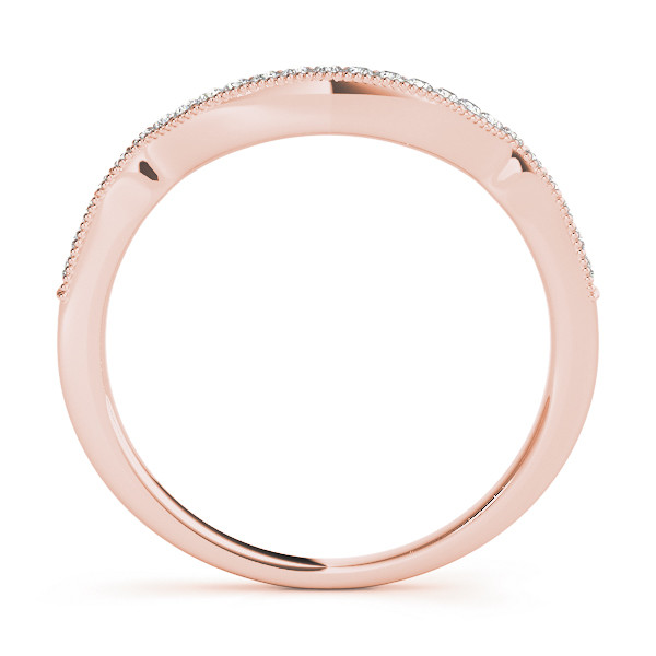 49566-Pink-1 Curverd Wedding Ring, in Rose Gold - 50868