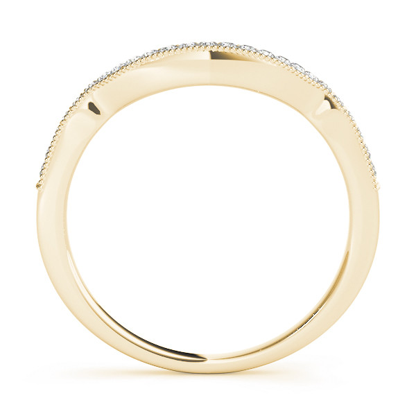49566-Yellow-1 Curverd Wedding Ring, in Yellow Gold - 50868