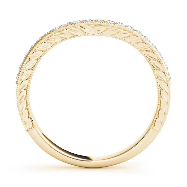 49579-Yellow-1 Curverd Wedding Ring, in Yellow Gold - 50875