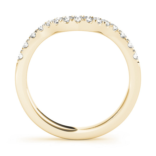 49594-Yellow-1 Curverd Wedding Ring, in Yellow Gold - 50885