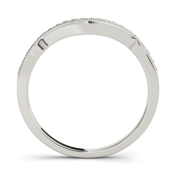 49648-White-1 Curverd Wedding Ring, in Platinum - 50858