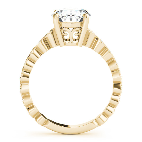 49782-Yellow-1 Vintage Engagement Ring, Oval Shape, in Yellow Gold - 84625