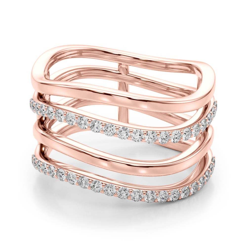 50644-Pink-2 Diamond Fashion Ring, in Rose Gold - 84718