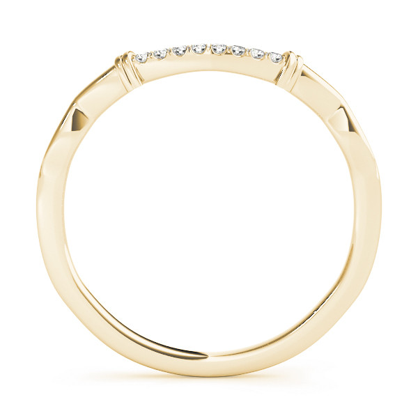51178-Yellow-1 Diamond Wedding Ring, in Yellow Gold - 50938