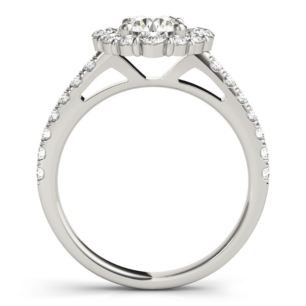 52269-White-1 Halo Engagement Ring, Round Shape, in White Gold - 84838