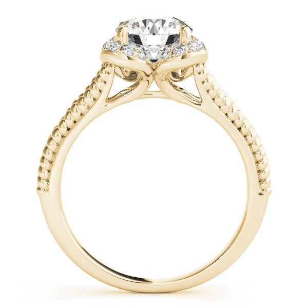 52395-Yellow-1 Halo Engagement Ring, Round Shape, in Yellow Gold - 50966