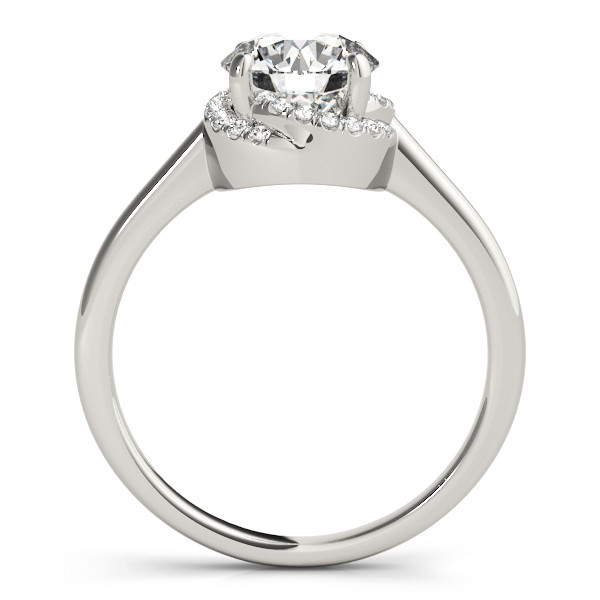 52405-White-1 Halo Engagement Ring, Round Shape, in Platinum - 84820