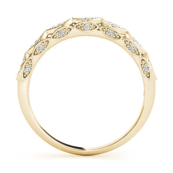 52459-Yellow-1 Diamond Wedding Ring, in Yellow Gold - 51044